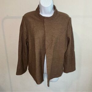 Eileen Fisher Brown Open Front Jacket